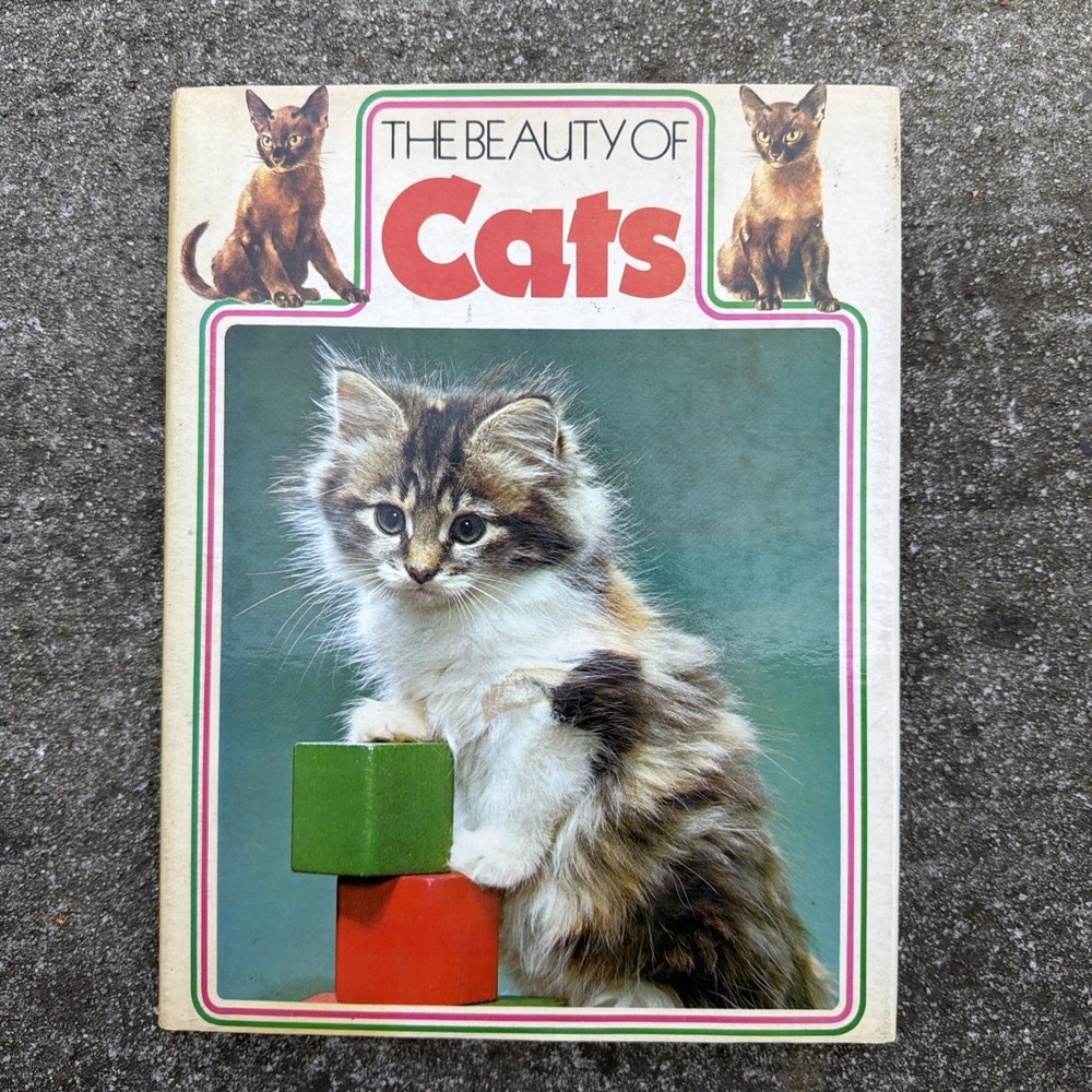 The Beauty of Cats by Howard Loxton Vintage '72 HCDJ Book pics Grooming Decor